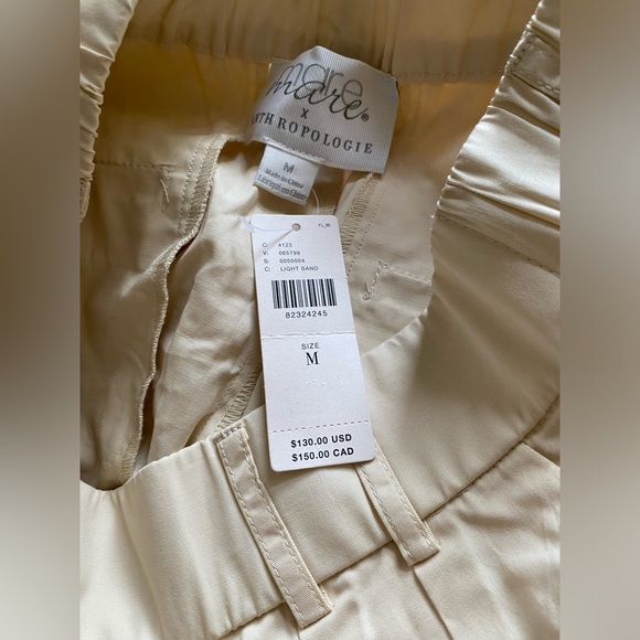 Anthropologie Cream Ankle Pants - Picture 4 of 6